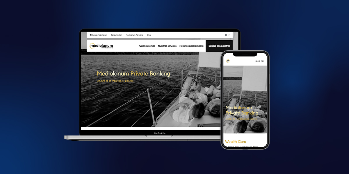 Vista de la nueva Web de Mediolanum Private Banking · Banca Privada de Banco Mediolanum